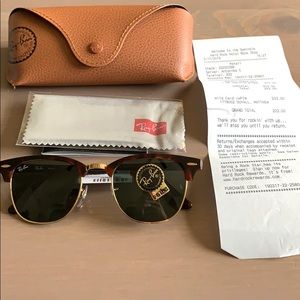 New Ray Ban Clubmaster Tortoise Brown Classic